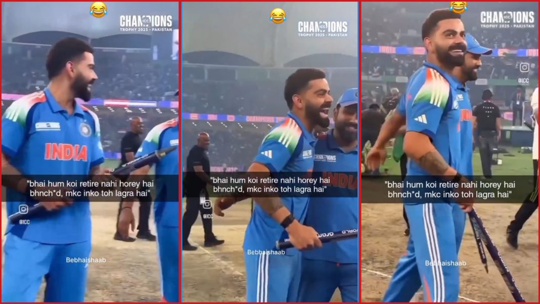 VIDEO Rohit Sharma sends a clear signal to haters with Virat Kohli after winning the 2025